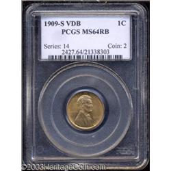 1909-S VDB 1C MS64 Red and Brown PCGS.