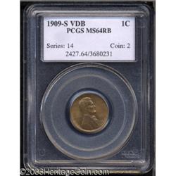 1909-S VDB 1C MS64 Red and Brown PCGS.