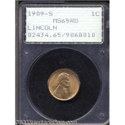 1909-S 1C S Over Horizontal S MS65 Red PCGS.