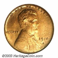 1914-S 1C MS65 Red PCGS.