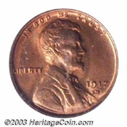 1917-D 1C MS65 Red PCGS.