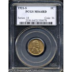 1921-S 1C MS64 Red PCGS.