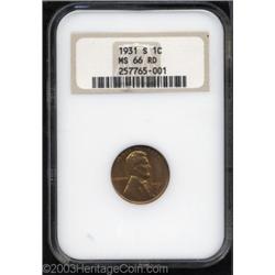 1931-S 1C MS66 Red NGC.
