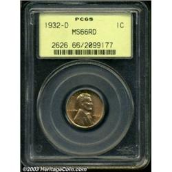 1932-D 1C MS66 Red PCGS.