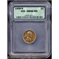 1938-S 1C MS66 Red ICG.