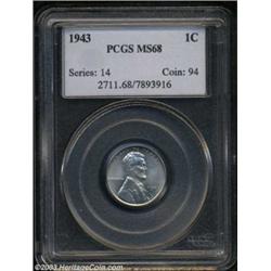 1943 1C MS68 PCGS.