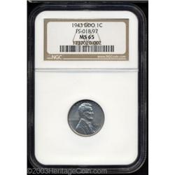 1943 1C MS65 NGC.