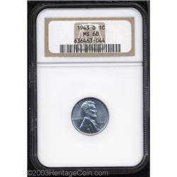 1943-D 1C MS68 NGC.