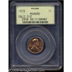 1972/72 1C Doubled Die MS66 Red PCGS.