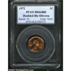 1972/72 1C Doubled Die MS66 Red PCGS.