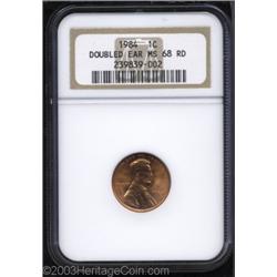 1984 1C Doubled Die Obverse MS68 Red NGC.