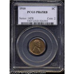 1910 1C PR65 Red and Brown PCGS.