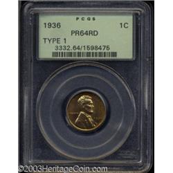 1936 1C Type One--Satin Finish PR64 Red PCGS.