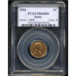 1936 1C Type One--Satin Finish PR65 Red PCGS.
