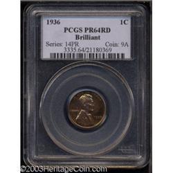 1936 1C Type Two--Brilliant Finish PR64 Red PCGS.