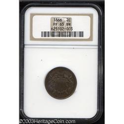 1866 2C PR65 Brown NGC.