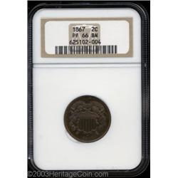 1867 2C PR66 Brown NGC.