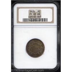 1870 2C PR65 Red and Brown NGC.
