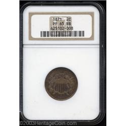 1871 2C PR65 Red and Brown NGC.