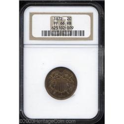 1872 2C PR66 Red and Brown NGC.