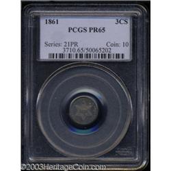 1861 3CS PR65 PCGS.