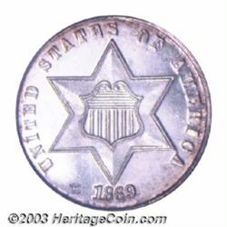 1869 3CS PR66 Cameo PCGS.