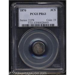 1870 3CS PR63 PCGS.