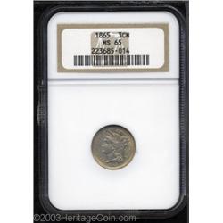 1865 3CN MS65 NGC.
