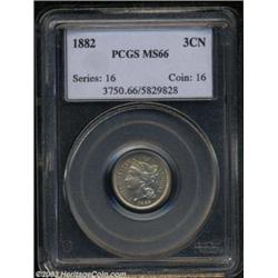 1882 3CN MS66 PCGS.