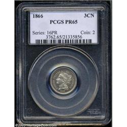 1866 3CN PR65 PCGS.