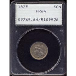 1873 3CN Closed 3 PR64 PCGS.