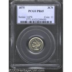 1875 3CN PR65 PCGS.