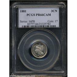 1881 3CN PR66 Cameo PCGS.