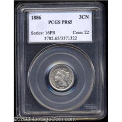 1886 3CN PR65 PCGS.