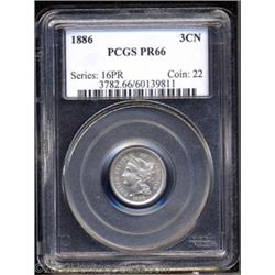 1886 3CN PR66 PCGS.