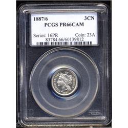 1887/6 3CN PR66 Cameo PCGS.