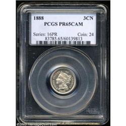 1888 3CN PR65 Cameo PCGS.