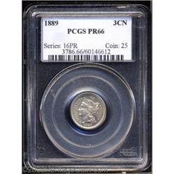 1889 3CN PR66 PCGS.