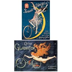 2 Bicycle Posters Clement-Paleologue, Gladiator-Massias