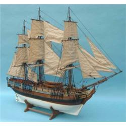 A scale model of The Bounty fully rigged. 49ins...