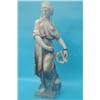 Image 1 : A late 19th century Italian marble figure of a classical maiden, wearing a flowing gown carved wi...