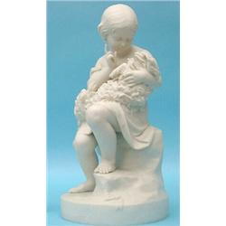A Copeland Parian figure group, 'Go to Sleep', after J Durham for `The Art Union', modelled as a...