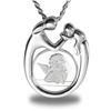 Sterling Silver Mother & Child Angel Gilded Necklace