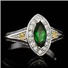 ONE CENTER MARQUIS SHAPE NATURAL TSAVORITE TW:0.86CTS