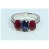 Image 1 : Ruby 2.11ct   BLUE SAPPHIRE 1.51CT   Pink Sapphire 0.13ct  Blue Diamond 0.03ct