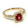 Image 2 : Ruby 0.92CT / Diamond 0.54Ct / 14K Rose Gold Ring 3.01 Gram