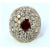 Image 4 : GIA RUBY 2.16CT,   18K R/G RING 14.57GRAM / DIAMOND 2.76CT