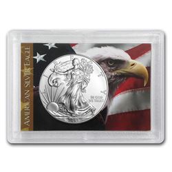 2014 1 oz Silver American Eagle BU (Flag/Eagle Harris Holder)