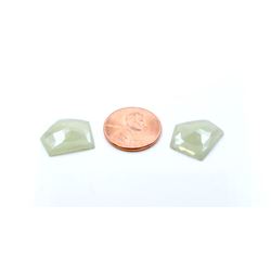 16 ct & up Pentagon Shaped Natural Cream White Spinels Loose Stone (16.42) 2Pcs