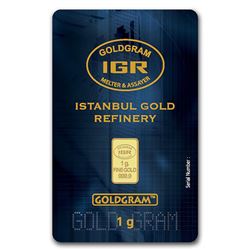 1 gram Istanbul Gold Refinery Bar (In Assay) .9999 Fine